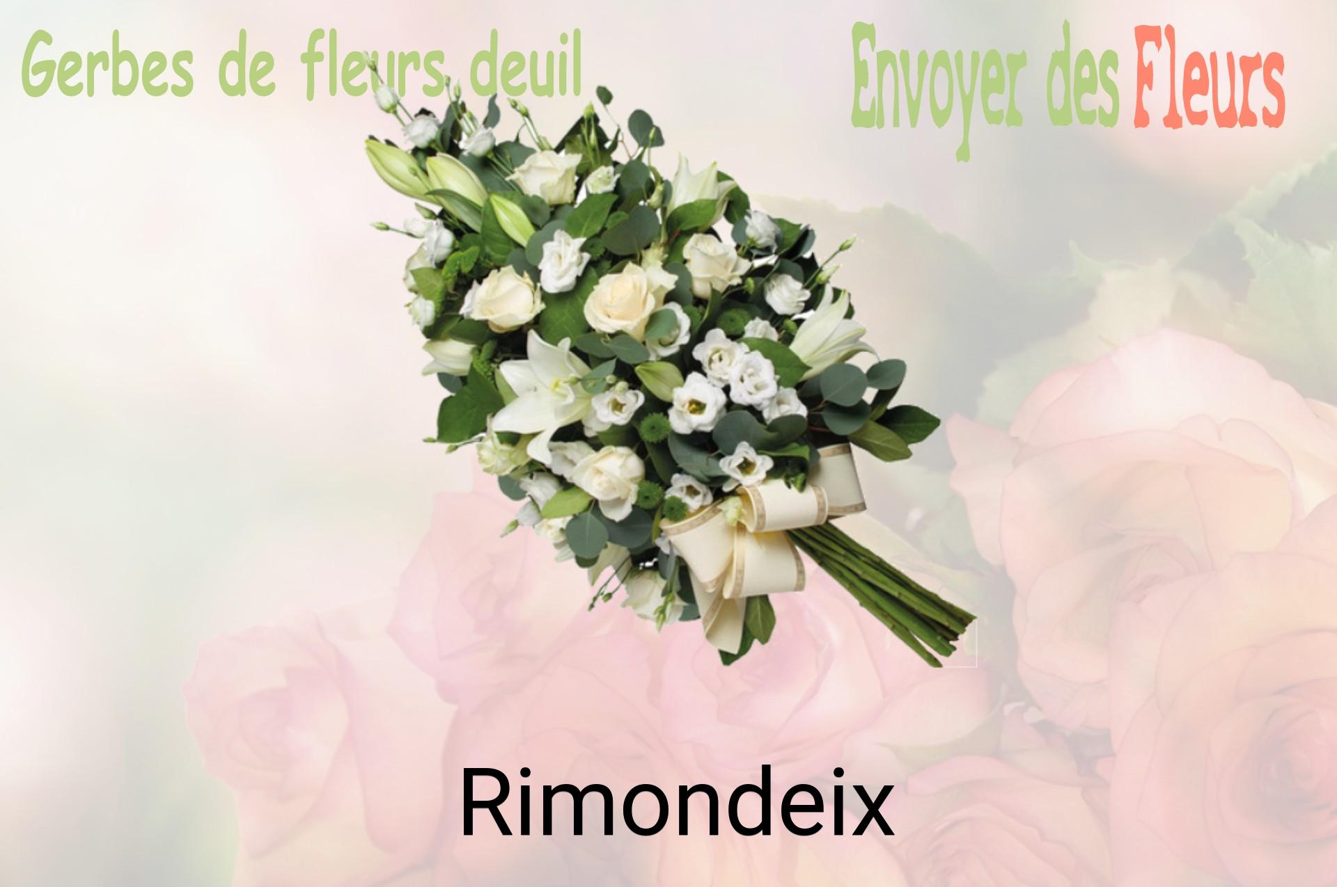 Gerbe de fleurs de deuil livrée à Rimondeix